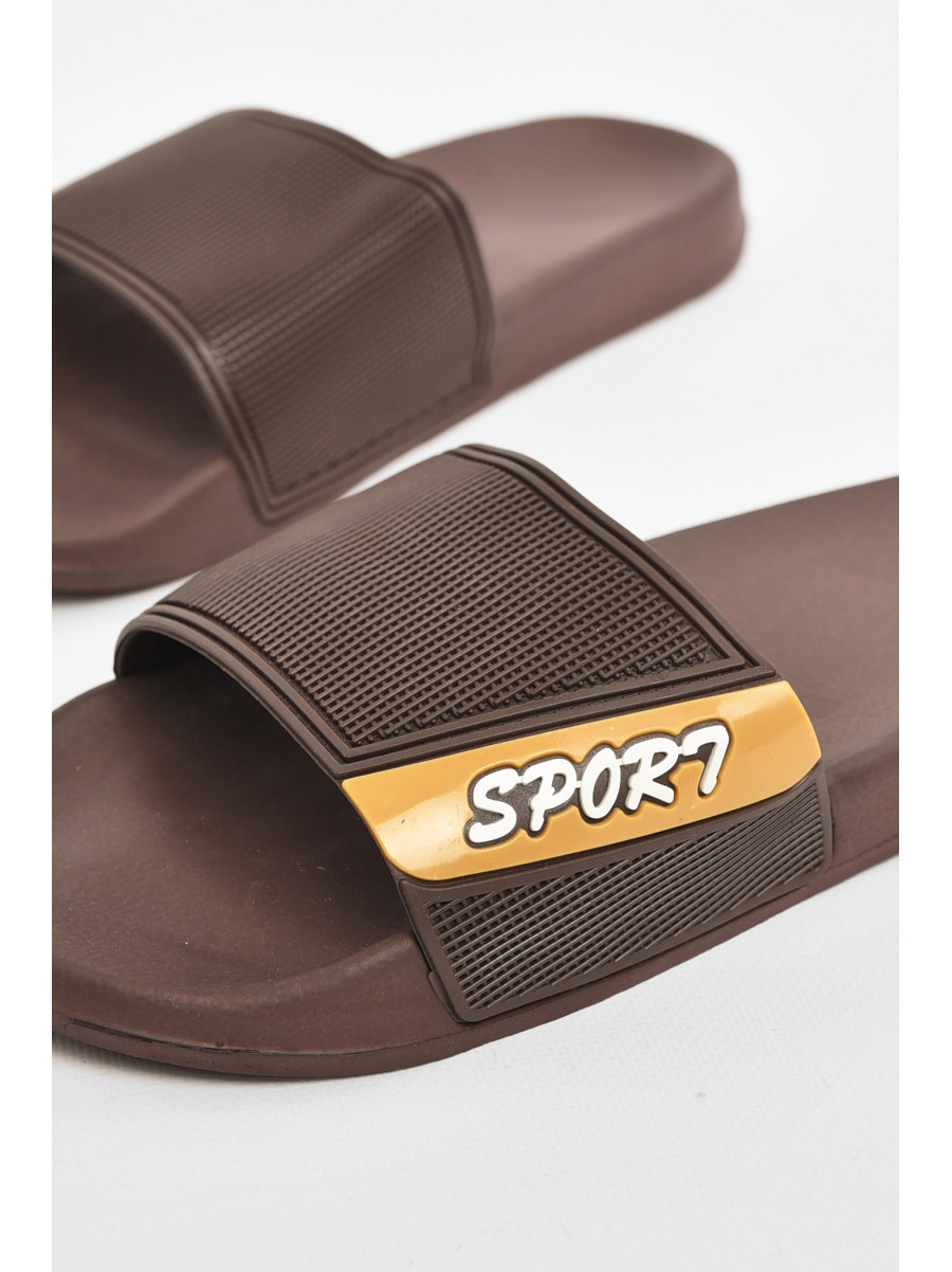 Шлепки мужские коричневого цвета 210551C