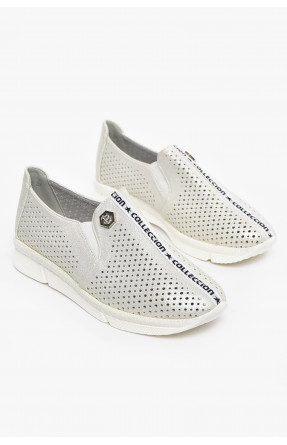 Туфлі-лофери дитячі для дівчинки сріблястого кольору 211-2 210552C Туфлі-лофери дитячі для дівчинки сріблястого кольору 211-2 210552C