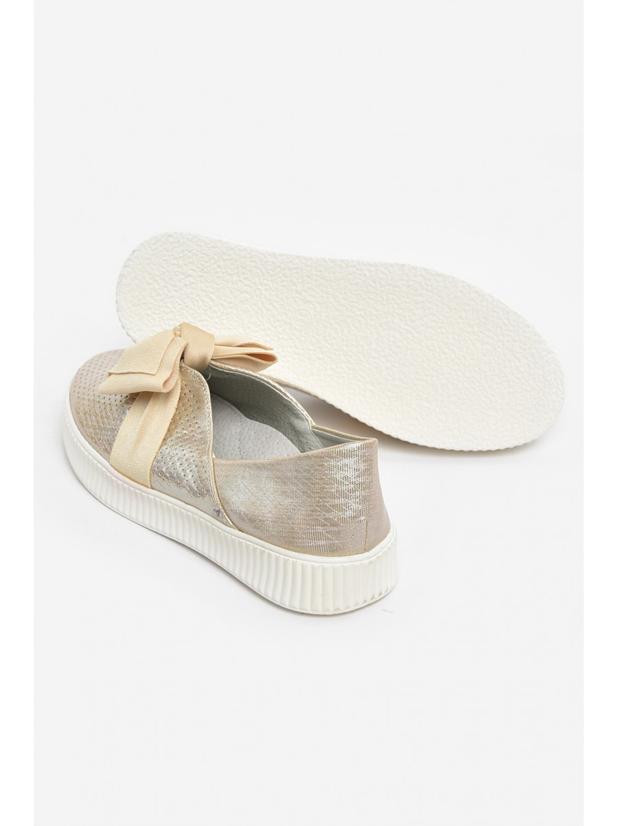 Туфлі-лофери дитячі для дівчинки бежевого кольору 9875-4 210553C