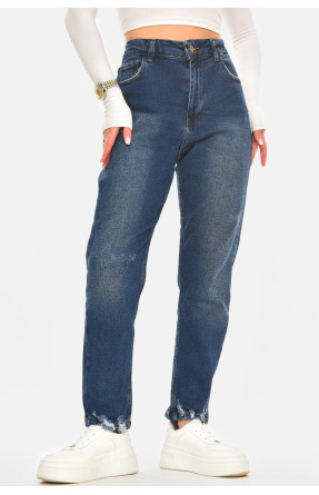 Джинси жіночі однотонні темно-синього кольору 1502 210557C