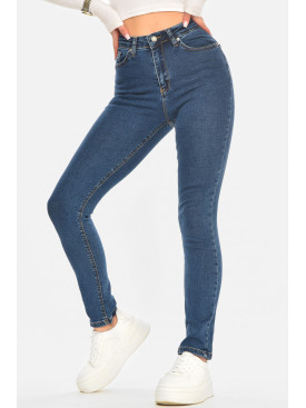 Джинси жіночі однотонні темно-синього кольору RW-01-1 210562C