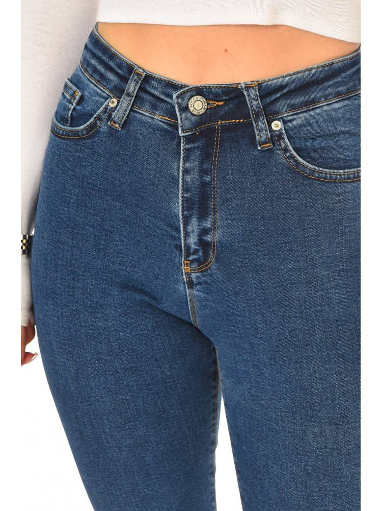 Джинси жіночі однотонні темно-синього кольору RW-01-1 210562C