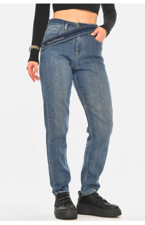 Джинси жіночі однотонні темно-синього кольору 1951 210563C