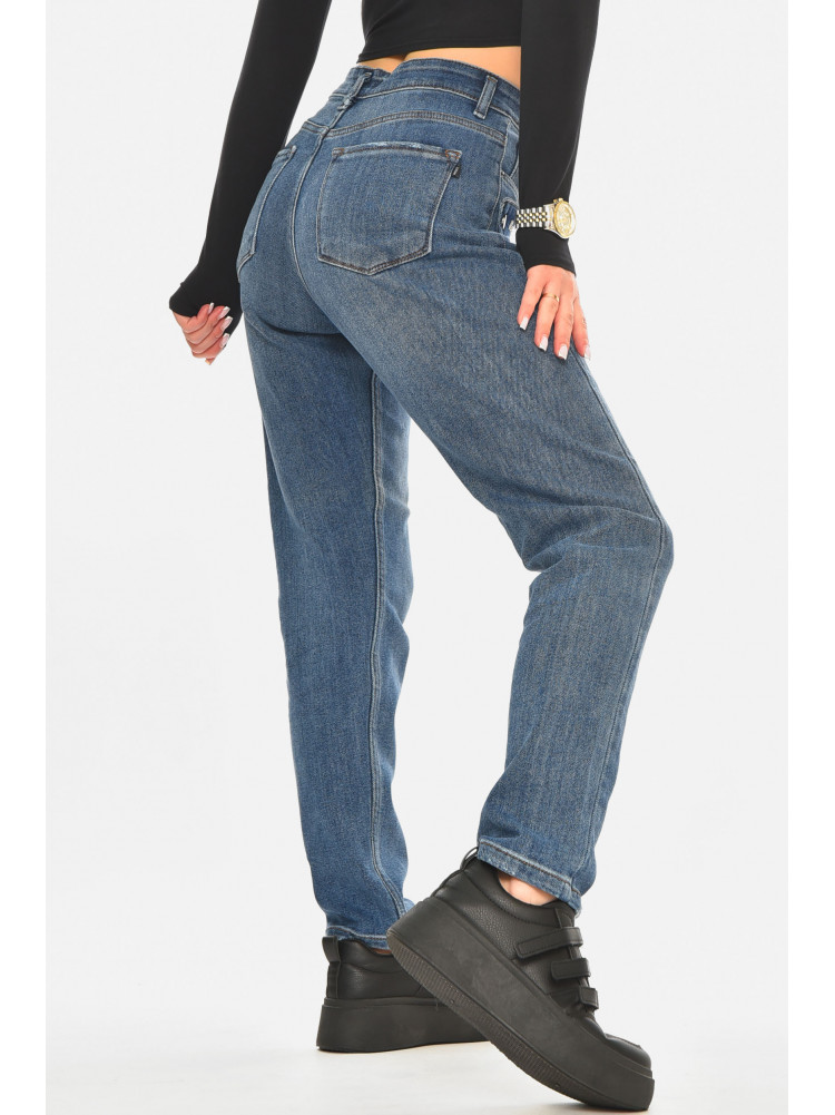 Джинси жіночі однотонні темно-синього кольору 1951 210563C