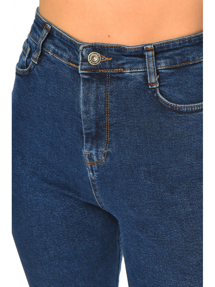 Джинси жіночі однотонні темно-синього кольору 3181 210564C