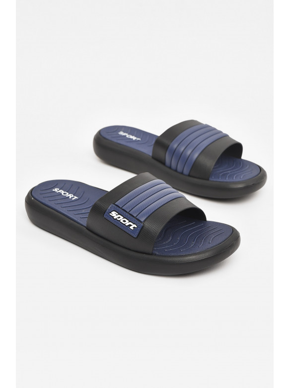 Шльопанці чоловічі чорно-синього кольору NUO-2005 210565C
