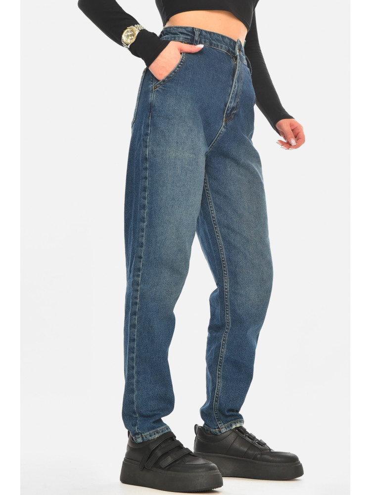 Джинси жіночі однотонні синього кольору 4517 210566C