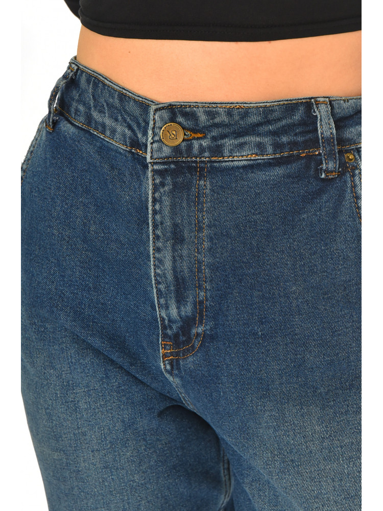 Джинси жіночі однотонні синього кольору 4517 210566C