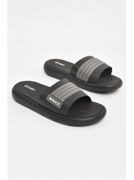 Шльопанці чоловічі чорно-сірого кольору NUO-2005 210567C