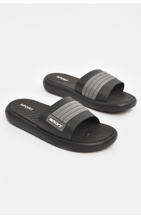 Шлепки мужские черно-серого цвета NUO-2005 210567C