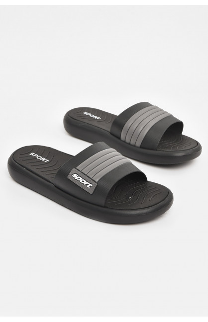 Шлепки мужские черно-серого цвета NUO-2005 210567C