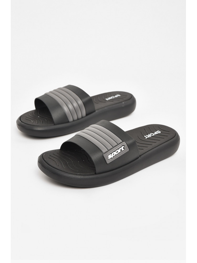 Шлепки мужские черно-серого цвета NUO-2005 210567C