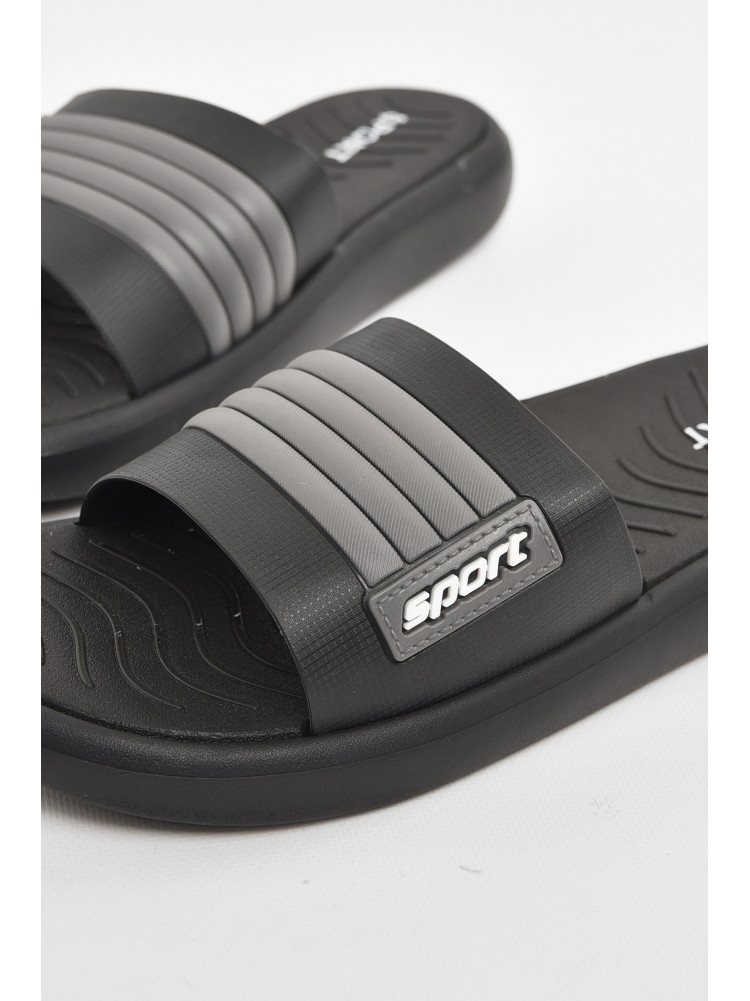 Шлепки мужские черно-серого цвета NUO-2005 210567C
