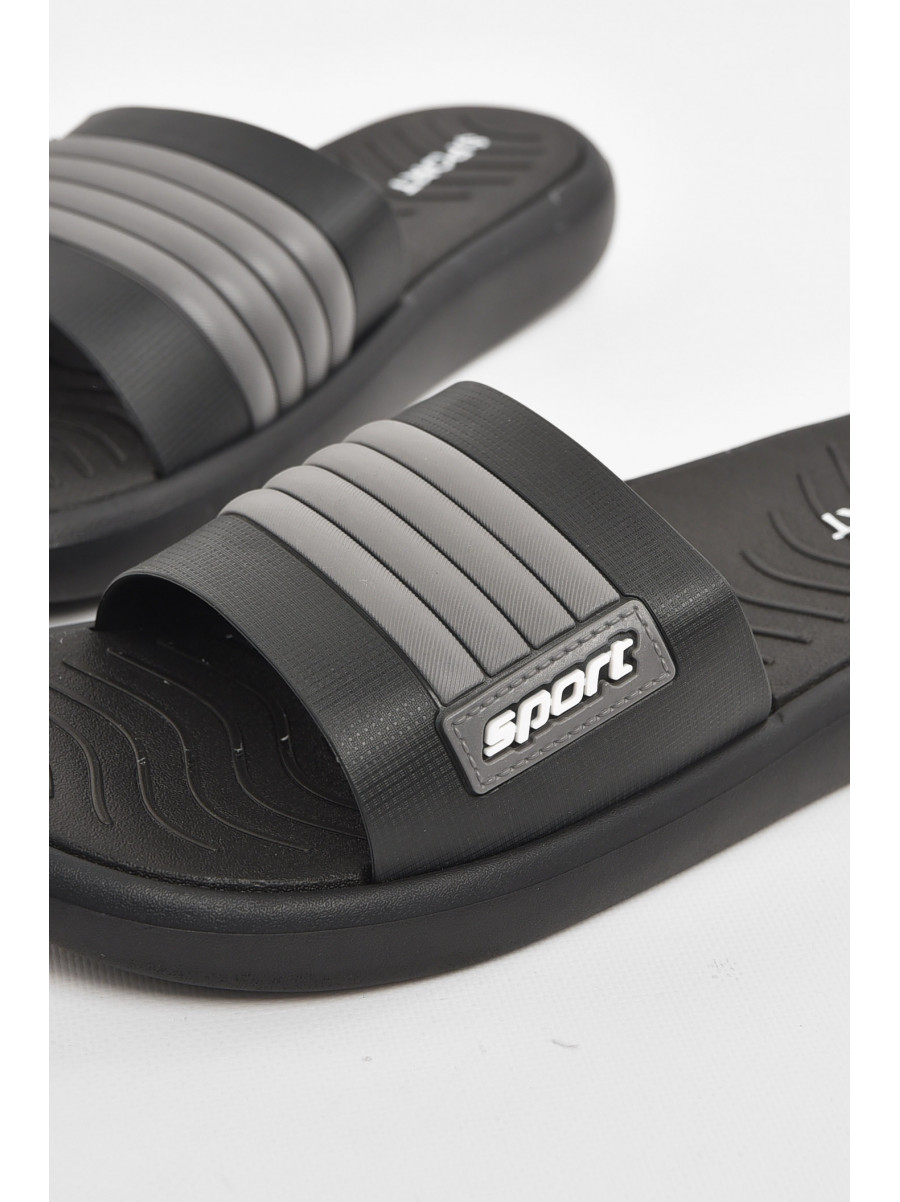 Шлепки мужские черно-серого цвета NUO-2005 210567C
