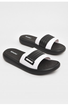 Шлепки мужские черно-белого цвета NUO-2005 210568C
