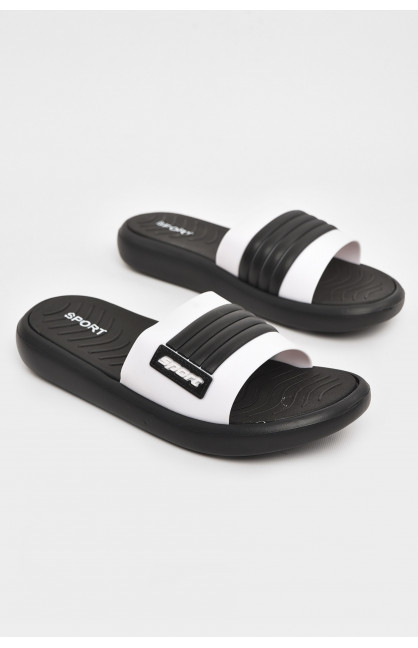 Шлепки мужские черно-белого цвета NUO-2005 210568C