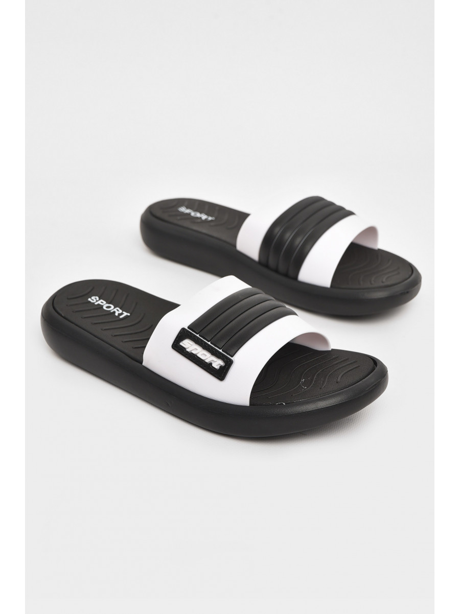 Шлепки мужские черно-белого цвета NUO-2005 210568C