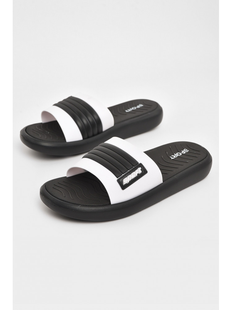 Шлепки мужские черно-белого цвета NUO-2005 210568C