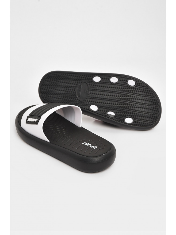 Шлепки мужские черно-белого цвета NUO-2005 210568C