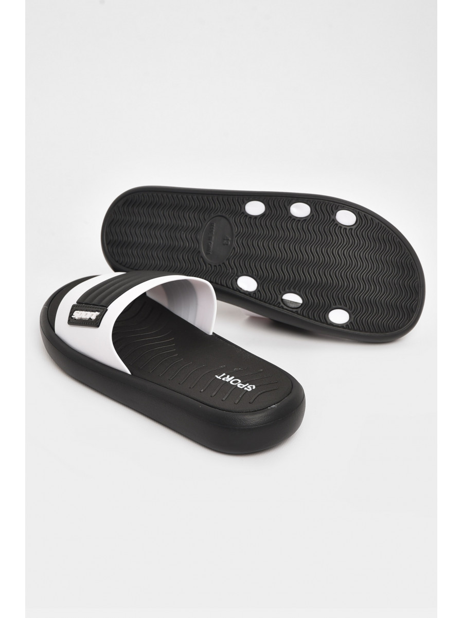 Шлепки мужские черно-белого цвета NUO-2005 210568C
