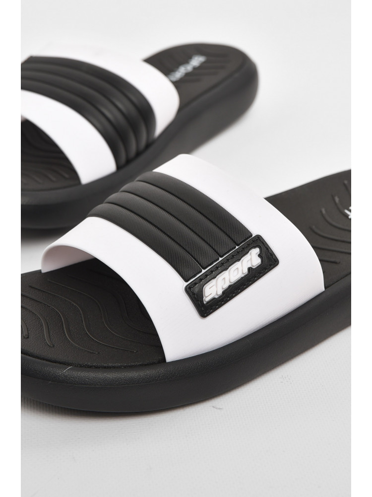 Шлепки мужские черно-белого цвета NUO-2005 210568C