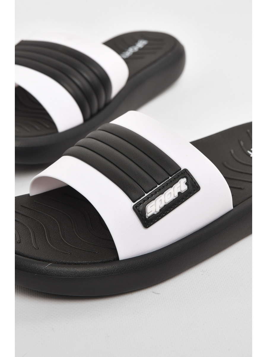 Шлепки мужские черно-белого цвета NUO-2005 210568C