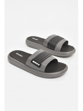 Шльопанці чоловічі сіро-чорного кольору NUO-2005 210569C