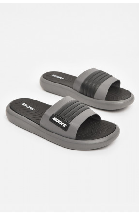 Шлепки мужские серо-черного цвета NUO-2005 210569C