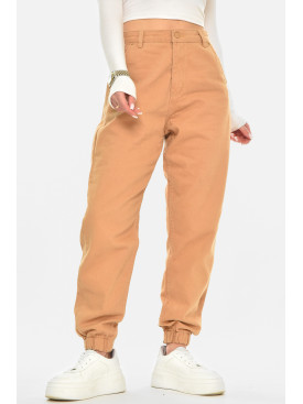 Джинсы женские однотонные тёмно-бежевого цвета 2560 210570C