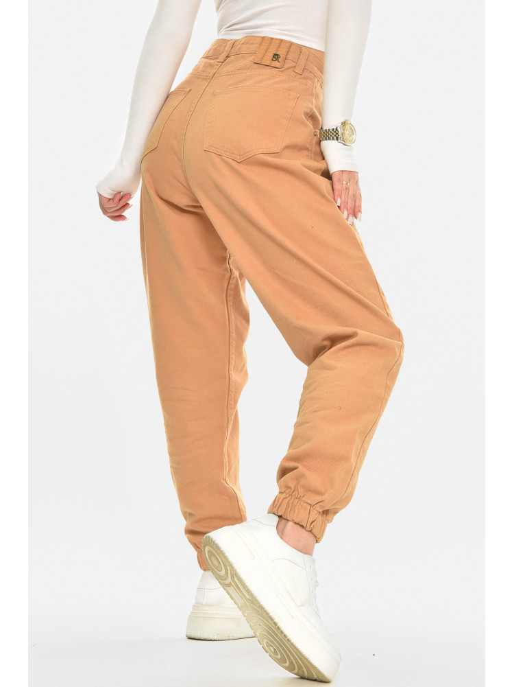 Джинсы женские однотонные тёмно-бежевого цвета 2560 210570C