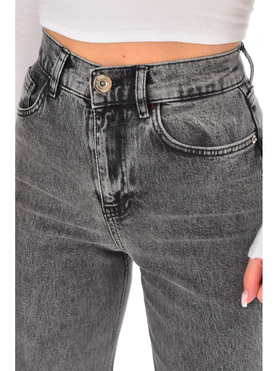 Джинсы женские однотонные серого цвета 0160 210571C