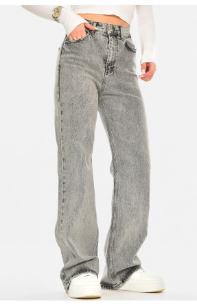 Джинси жіночі однотонні світло-сірого кольору 0160 210572C