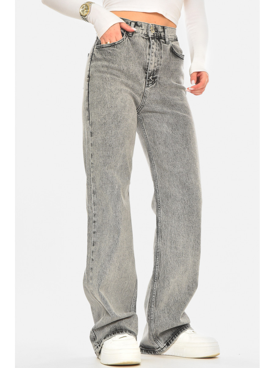 Джинси жіночі однотонні світло-сірого кольору 0160 210572C