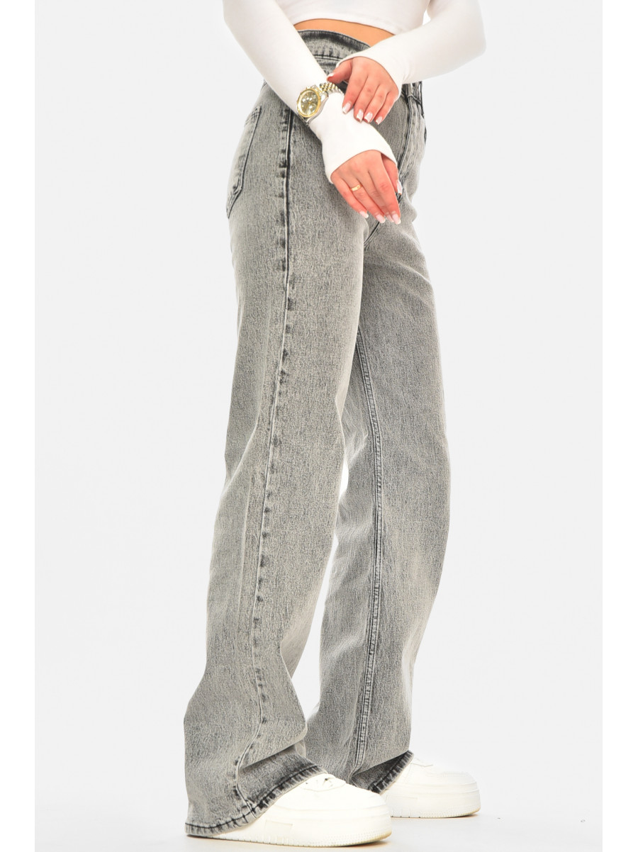 Джинси жіночі однотонні світло-сірого кольору 0160 210572C