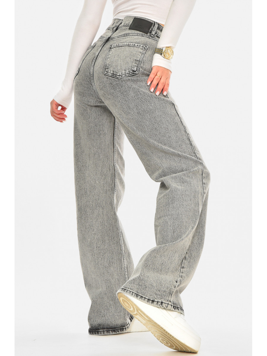 Джинси жіночі однотонні світло-сірого кольору 0160 210572C