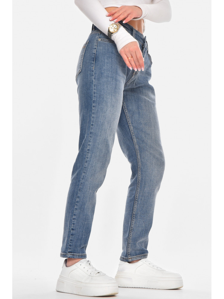 Джинсы женские однотонные тёмно-синего цвета 3046 210574C