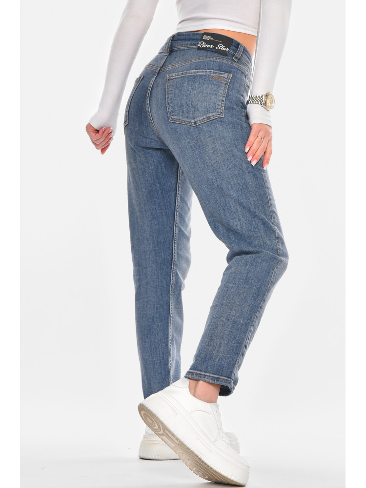 Джинсы женские однотонные тёмно-синего цвета 3046 210574C