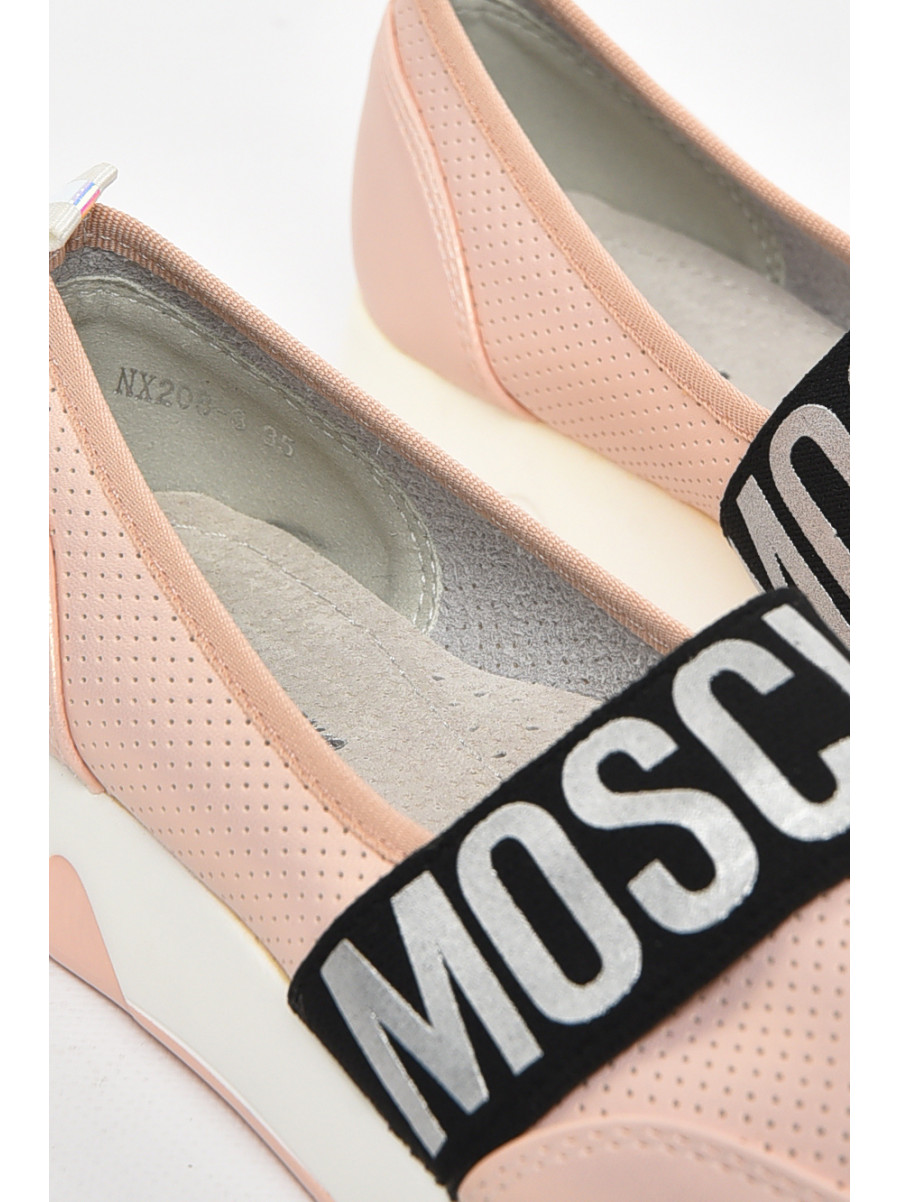 Туфлі-лофери дитячі для дівчинки пудрового кольору 208-3 210576C