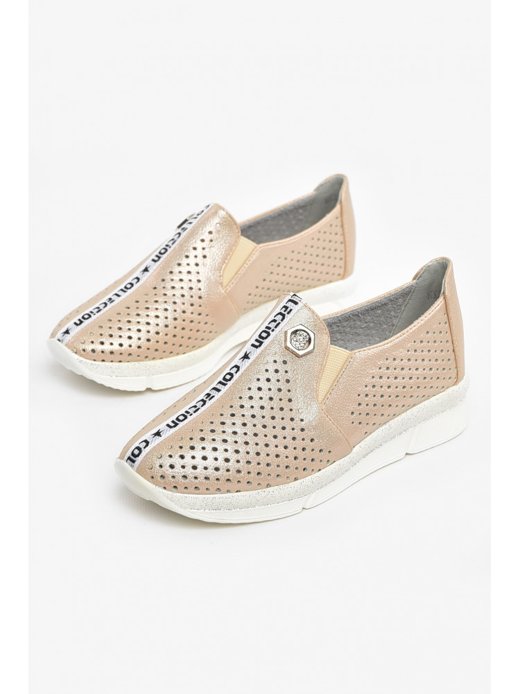 Туфлі-лофери дитячі для дівчинки бежевого кольору 211-4 210577C