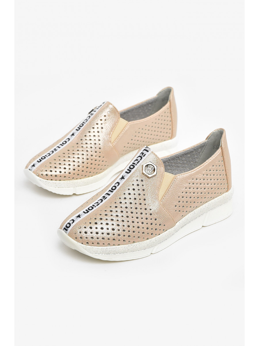 Туфлі-лофери дитячі для дівчинки бежевого кольору 211-4 210577C
