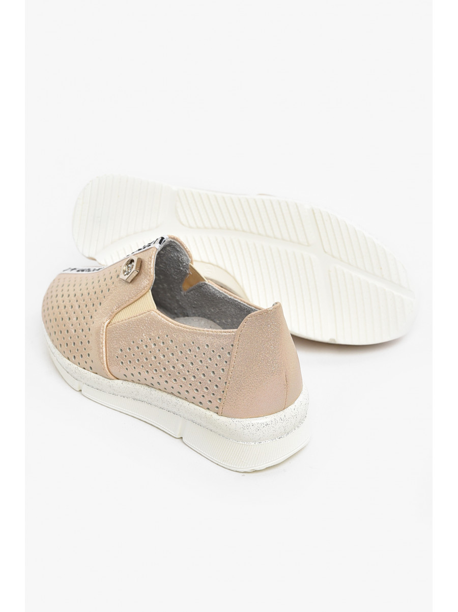 Туфлі-лофери дитячі для дівчинки бежевого кольору 211-4 210577C