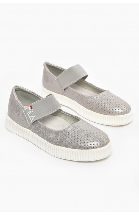 Туфлі-лофери дитячі для дівчинки сріблястого кольору 9956-5 210578C Туфлі-лофери дитячі для дівчинки сріблястого кольору 9956-5 210578C