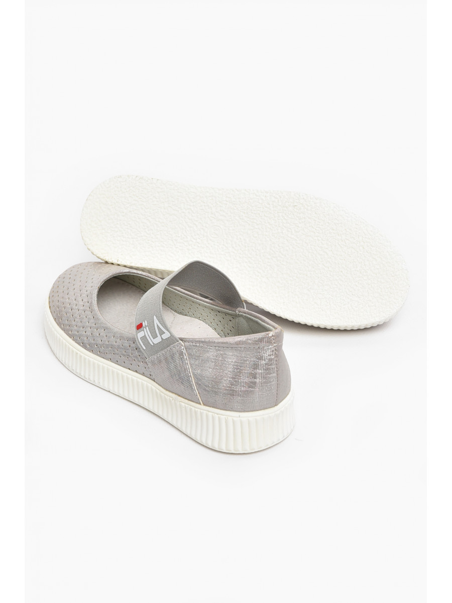 Туфлі-лофери дитячі для дівчинки сріблястого кольору 9956-5 210578C