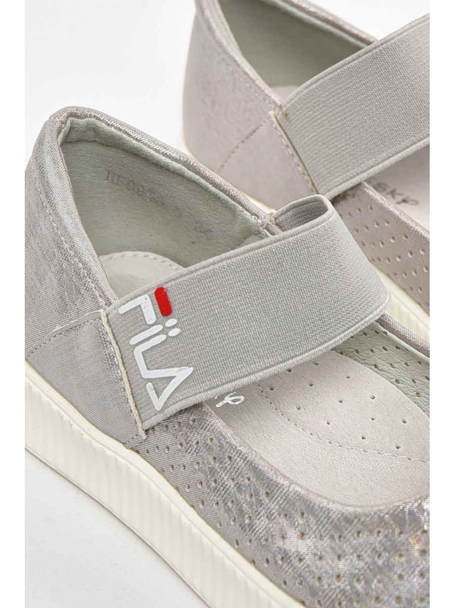 Туфлі-лофери дитячі для дівчинки сріблястого кольору 9956-5 210578C