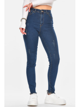 Джинси жіночі однотонні темно-синього кольору 1911 210579C