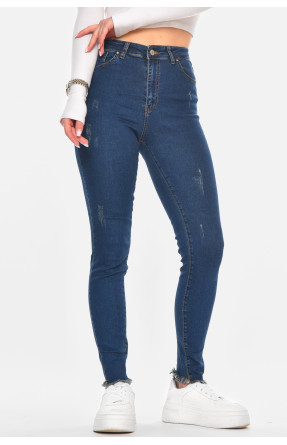 Джинсы женские однотонные тёмно-синего цвета 1911 210579C Джинсы женские однотонные тёмно-синего цвета 1911 210579C