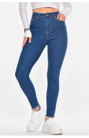 Джинсы женские однотонные синего цвета 210580C Джинсы женские однотонные синего цвета 210580C