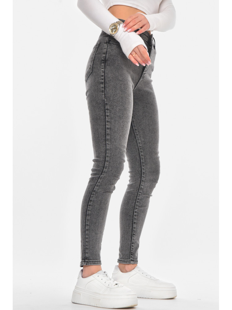 Джинсы женские однотонные серого цвета 946 210581C