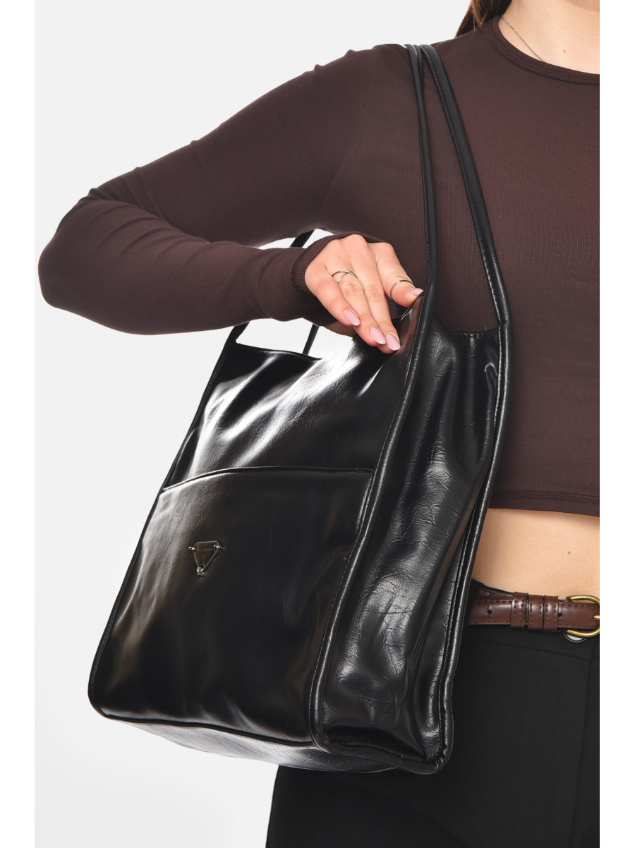 Сумка женская из экокожи черного цвета МН-39981 210582C