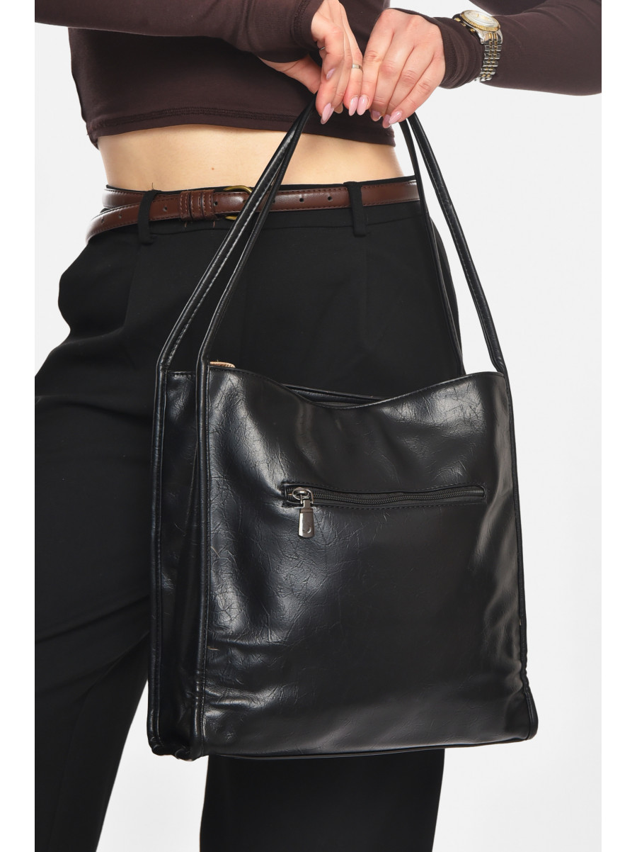 Сумка женская из экокожи черного цвета МН-39981 210582C